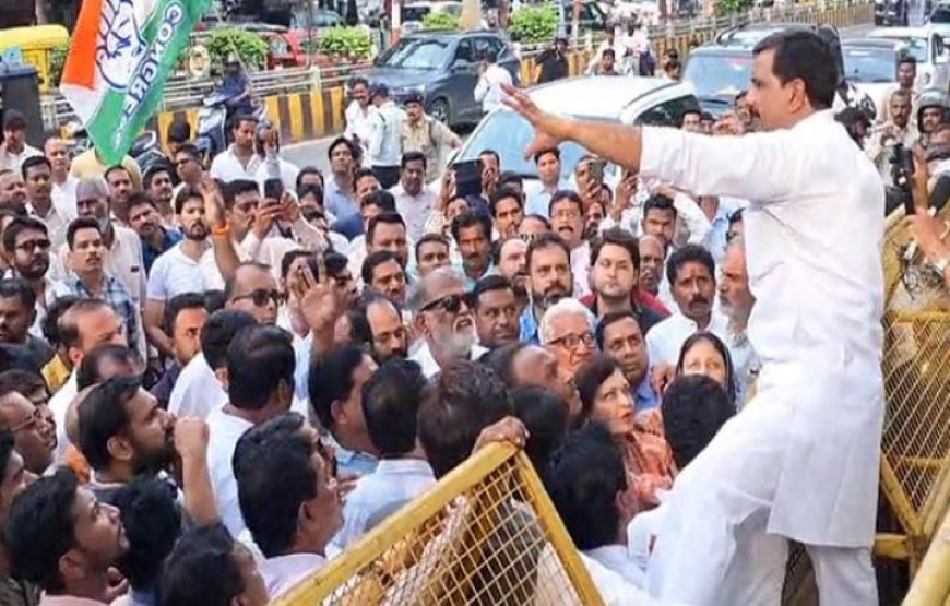 इंदौर में कांग्रेस का हल्ला बोल – भाजपा विधायक पुत्र एकलव्य गौड़ पर कार्रवाई की मांग